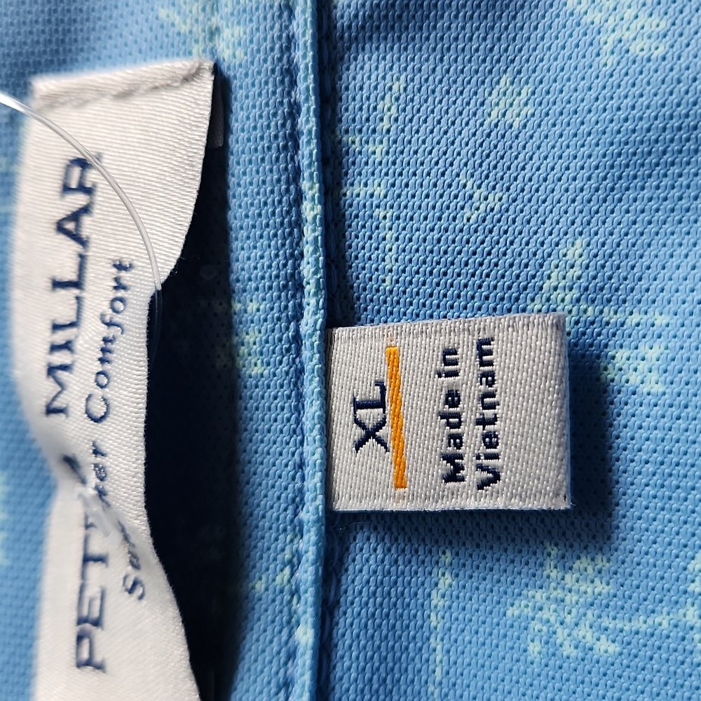 Peter Millar Shark Tooth Island Performance Mesh Polo in Cottage Blue - Picture 12 of 15